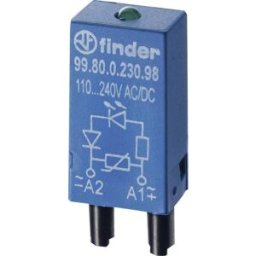 Finder Module enfichable 99.80.0.230.09 Adapté pour modèle (relais): Finder 94.82.3, Finder 94.84.3, Finder 94.92.3, Finder 94.94.3, Finder 95.55.3, Finder