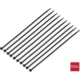 TRU COMPONENTS TC-12523680 Serre-câble 300 mm 4.8 mm noir 100 pc(s)