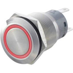 Bouton-poussoir antivandalisme TRU COMPONENTS LAS1-AGQ-11E, RD 701308 250 V/AC 5 A 1 x On/(On) IP67 à rappel 1 pc(s)