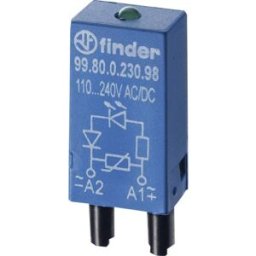 Finder Module enfichable avec LED, avec varistance 99.80.0.230.98 Couleur déclairage (ampoule LED): vert Adapté pour modèle (relais): Finder 84.84.2, Finder