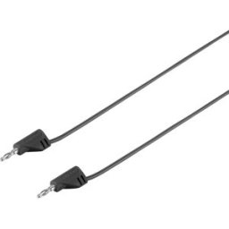 VOLTCRAFT Cordon de mesure[Banane mâle 2 mm -Banane mâle 2 mm ] Ultra flexible 0.90 m;noir;MSB-2002.2 A