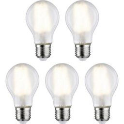 Paulmann 29090 LED CEE E (A - G) E27 forme de poire 7 W blanc chaud (Ø x H) 60 mm x 106 mm 5 pc(s)