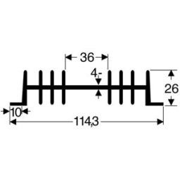 Dissipateur à lamelles Fischer Elektronik SK 01 75 SA 10018806 2.3 K/W (L x l x H) 75 x 111 x 26 mm 1 pc(s)