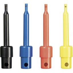 VOLTCRAFT Jeu de pointes de touche à souder CAT I noir, rouge, bleu, jaune