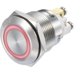 Interrupteur à pression TRU COMPONENTS GQ19F-10E/R/12V/S 1273002 48 V/DC 3 A 1 x Off/(On) IP65 à rappel 1 pc(s)
