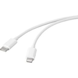 Basetech Câble USB USB 2.0 USB-C® mâle, Connecteur Lightning 1.00 m blanc BT-2347613