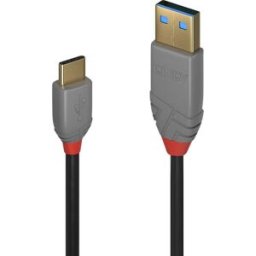 LINDY Câble USB USB 2.0 USB-A mâle, USB-C® mâle 1.00 m noir 36886