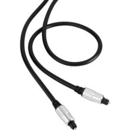Toslink audio numérique Câble de raccordement [1x Toslink mâle (ODT) - 1x Toslink mâle (ODT)] 1.50 m noir gaine ultra-douce SpeaKa Professional