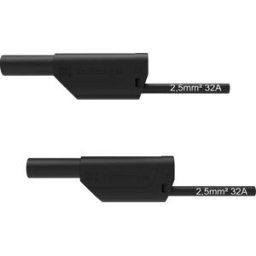 Schützinger VSFK 8700 / 2.5 / 100 / SW Cordon de mesure de sécurité mâle 4 mm mâle 4 mm 100.00 cm noir 1 pc(s)