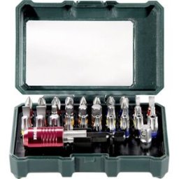 Metabo Promotion 626700000 Jeu dembouts 32 pièces vis à fente, cruciforme Phillips, vis Pozidriv, 6 pans intérieurs, 6 pans intérieurs (TX), 6 pans BO