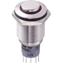 Bouton-poussoir antivandalisme TRU COMPONENTS LAS2GQH-11E/R/12V/S/P 701945 250 V/AC 3 A 1 x On/(On) à rappel 1 pc(s)
