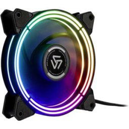 Inter-Tech ALSEYE Halo 3.0 Ventilateur pour PC noir (l x H x P) 120 x 120 x 25 mm avec éclairage LED