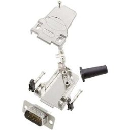 encitech D45ZF09-HDP15-W-K 6355-8064-01 Kit embase SUB-D mâle 45 ° Nombre de pôles: 15 fût à souder 1 pc(s)