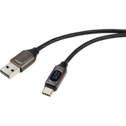 Renkforce Câble USB USB 2.0 USB-A mâle, USB-C® mâle 1.00 m argent (métallisé) RF-6249616