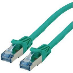 Roline 21.15.2832 RJ45 Câble réseau, câble patch CAT 6a S/FTP 2.00 m vert blindage double, sans halogène, ignifuge 1 pc(s)