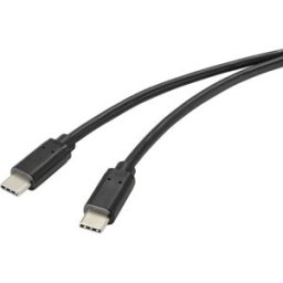 Renkforce Câble USB USB 2.0 USB-C® mâle 1.00 m noir avec surface antimicrobienne RF-4716840