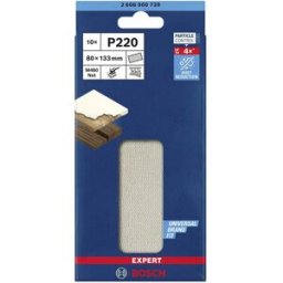 Bosch Accessories EXPERT M480 2608900739 Grille abrasive pour ponceuse orbitale non perforé Grain 220 (L x l) 133 mm x 80 mm 10 pc(s)