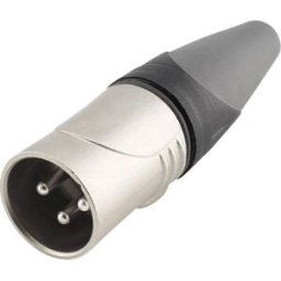 XLR mâle, droit Hicon HI-X3CM-HD Nombre de pôles: 3 noir, argent 1 pc(s)