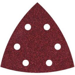 Wolfcraft 1853100 Feuille abrasive Delta avec bande auto-agrippante, perforé Grain 120 Cote dencoignure 95 mm 25 pc(s)