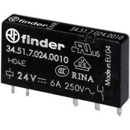 Finder 34.51.7.024.5000 Relais pour circuits imprimés 24 V/DC 6 A 1 inverseur (RT) 1 pc(s)