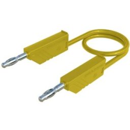 SKS Hirschmann CO MLN SIL 150/1 Cordon de mesure Banane mâle 4 mm Banane mâle 4 mm 1.50 m jaune 1 pc(s)