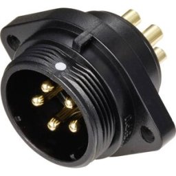 Connecteur pour montage en facade embase mâle 5 pôles 30 A 500 V/AC IP68 Weipu SP2113 / P 5