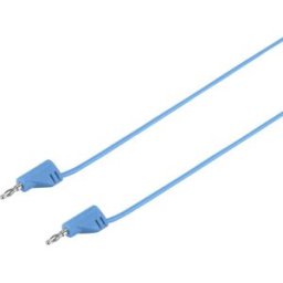 VOLTCRAFT Cordon de mesure[Banane mâle 2 mm -Banane mâle 2 mm ] Ultra flexible 0.60 m;bleu;MSB-2002.2 A