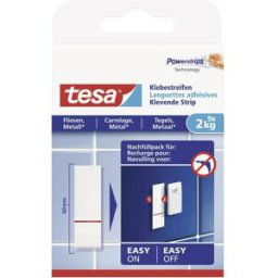 tesa 77760 Languettes adhésives Tesa® blanc Contenu: 9 pc(s)