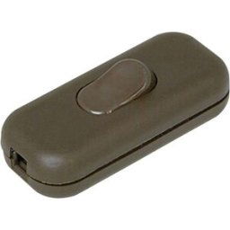 Interrupteur pour câble souple Kopp 191306002 avec décharge de traction marron 1 x Off/On 2 A 1 pc(s)