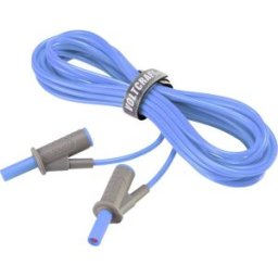 VOLTCRAFT Cordon de mesure de sécurité[Banane mâle 4 mm -Banane mâle 4 mm ] Ultra flexibles 5.00 m;bleu;MSB-501 10 A