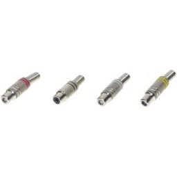 Cinch/RCA femelle, droit TRU COMPONENTS TRU-30K106 1601059 Nombre de pôles: 2 mono rouge, noir, jaune, blanc 4 pc(s)