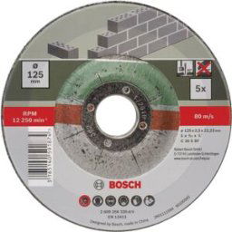 Set de disques à tronçonner à moyeu déporté pour la pierre, 5 pcs Bosch 2609256335