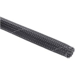 HellermannTyton 170-81006 HEGPETFR12-PET-BK Gaine tressée noir polyester 11 à 17 mm Marchandise vendue au mètre