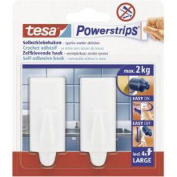 Crochet tesa Powerstrips® large Trend tesa 58045-00000-20 blanc 2 pc(s)