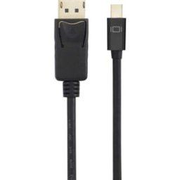 Câble adaptateur Renkforce Mini-Display / DisplayPort Fiche mâle Mini DisplayPort, Fiche mâle DisplayPort 1.50 m noir RF-4538174 contacts dorés Câble