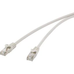 Renkforce RF-4724282 RJ45 Câble réseau, câble patch CAT 5e F/UTP 15.00 m gris avec cliquet dencastrement 1 pc(s)