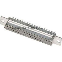 Embase SUB-D femelle 37 pôles Harting 09672374715 180 ° fût à souder 1 pc(s)