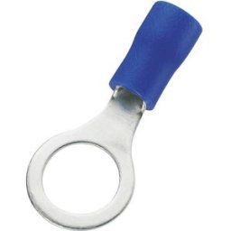 TRU COMPONENTS 746581 Cosse à oeillet Section max.=2.50 mm² Ø du trou=8.4 mm partiellement isolé bleu 100 pc(s)