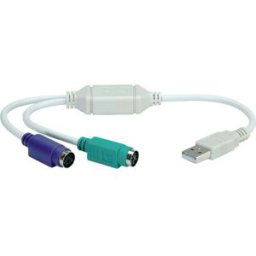 Value ordinateur Câble adaptateur [1x USB 2.0 type A mâle - 2x PS/2 femelle] 0.30 m