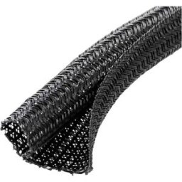 Quadrios 22CA164 22CA164 Gaine tressée noir polyester 9 à 10 mm Marchandise vendue au mètre