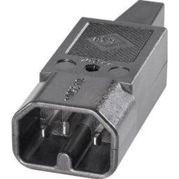 Connectique pour appareils chauffants série (connecteur réseau) 42R K & B 42R042311 mâle, droit Nombre total de pôles: 2 + PE 10 A noir 1 pc(s)