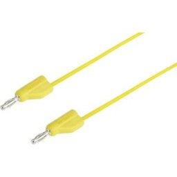 VOLTCRAFT Ultra-flexible Cordon de mesure [Banane mâle 4 mm - Banane mâle 4 mm ] 1.00 m jaune MSB-300 10 A
