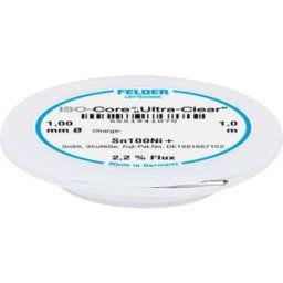 Felder ISO-Core Ultra-Clear Sn100Ni+ Étain à souder sans plomb bobine Sn99,25Cu0,7Ni0,05 1 mm
