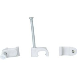 Kopp 346304082 Cavalier 346304082 Plage de Ø du faisceau 5 à 10 mm pour câble plat gris 50 pc(s)