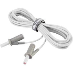 VOLTCRAFT Cordon de mesure de sécurité[Banane mâle 4 mm -Banane mâle 4 mm ] Ultra flexibles 5.00 m;blanc;MSB-501 10 A
