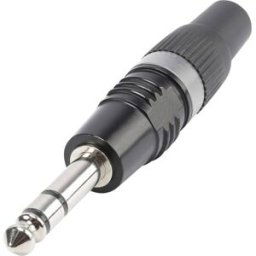 Jack 6.35 mm mâle, droit Hicon HI-J63SP-B Nombre de pôles: 3 stéréo noir, argent 1 pc(s)