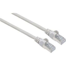 Intellinet 740807 RJ45 Câble réseau, câble patch CAT 6a S/FTP 2.00 m gris feuille de blindage, blindage par tresse, blindé, sans halogène 1 pc(s)