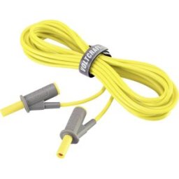 VOLTCRAFT Cordon de mesure de sécurité[Banane mâle 4 mm -Banane mâle 4 mm ] Ultra flexibles 5.00 m;jaune;MSB-501 10 A