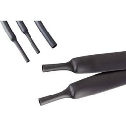 Hongshang ART002113 Gaine thermorétractable sans colle noir 12 mm 3 mm Taux de retreint:4:1 1.22 m