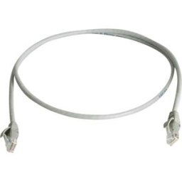 Telegärtner 100008317 RJ45 Câble réseau, câble patch CAT 6 U/UTP 2.00 m gris ignifuge, sans halogène 1 pc(s)